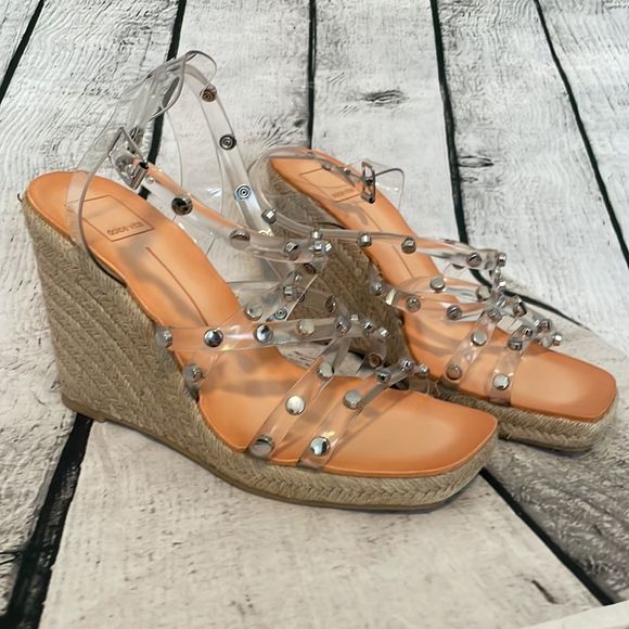 New Dolce Vita Maxton clear studded sandals - Picture 2 of 7